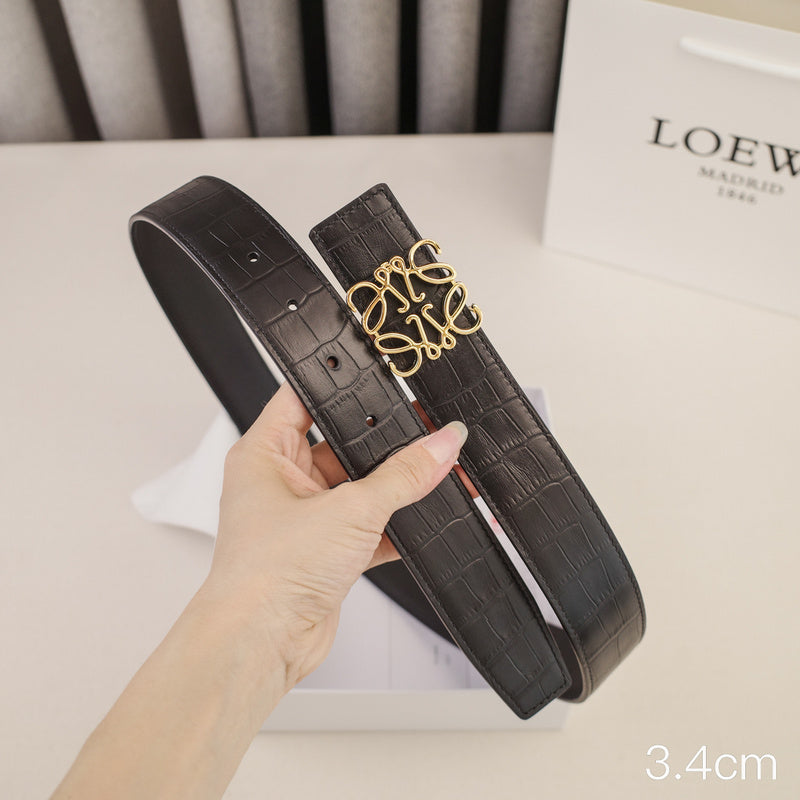 LOEWE - 3.8/3.4cm pebble grain Crocodile pattern