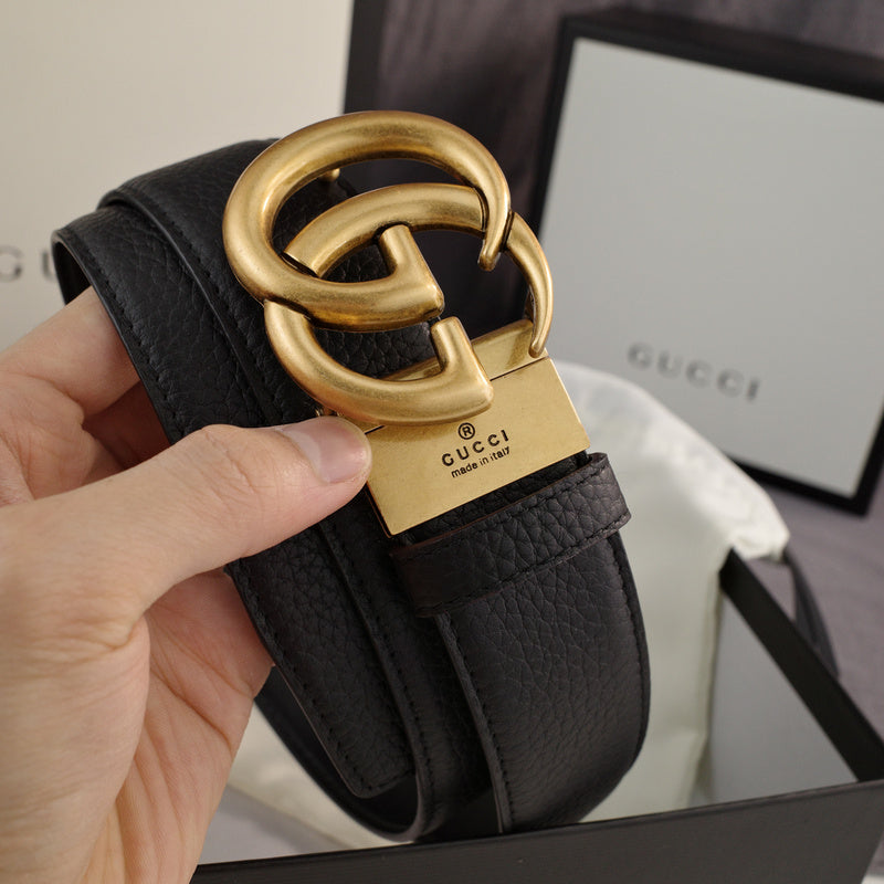 Gucci - Double G turn lock,top layer pebble grain,Black
