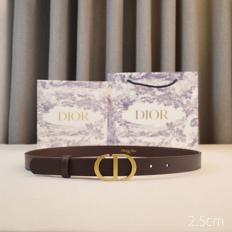 Dior-CD logo-Brass antique gold button - coffee ZSB3003d