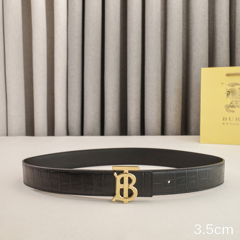 Burberry - 3.5cm - TB crocodile pattern 3521b