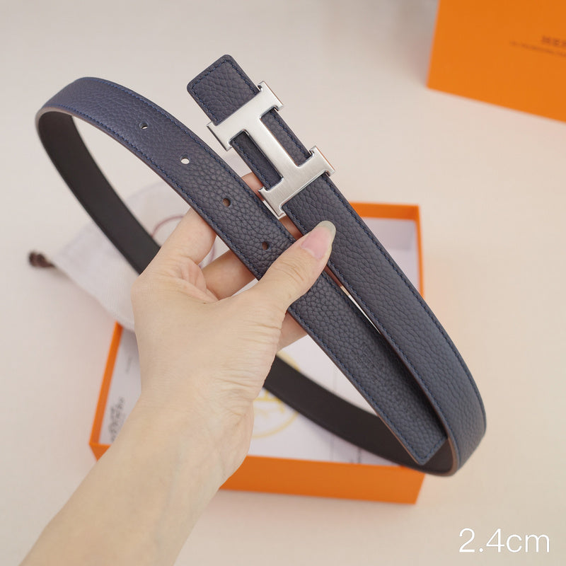 Hermes - 2.4cm classic H silver buckle