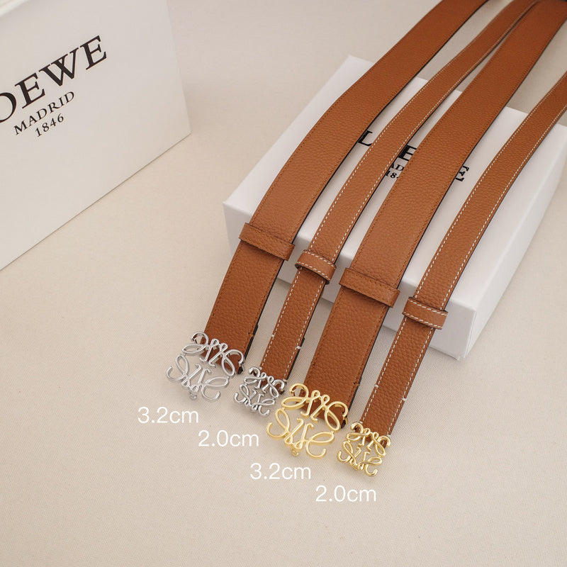 LOEWE - 3.2/2.0cm pebble grain brown 3202le / 2002le