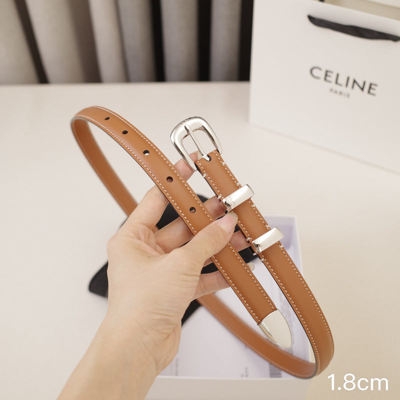 Celine - 2.5cm/1.8cm Bright silver