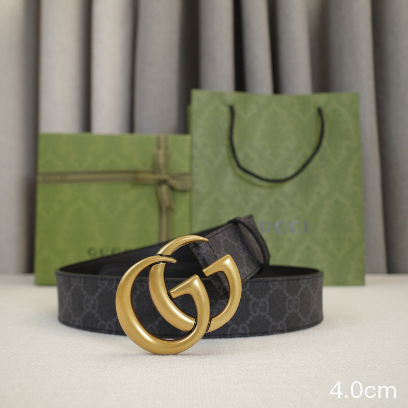 Gucci - 4.0cm G Classic - Supreme Canvas Gold Buckle ZSB4018g