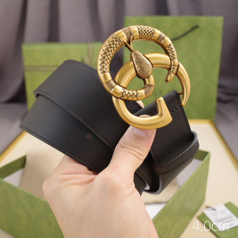 Gucci - 4.0cm G - snake belt buckle