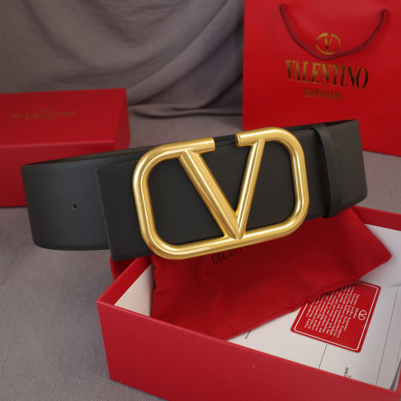 Valentino - Big V button - 7.0cm Gold belt buckle