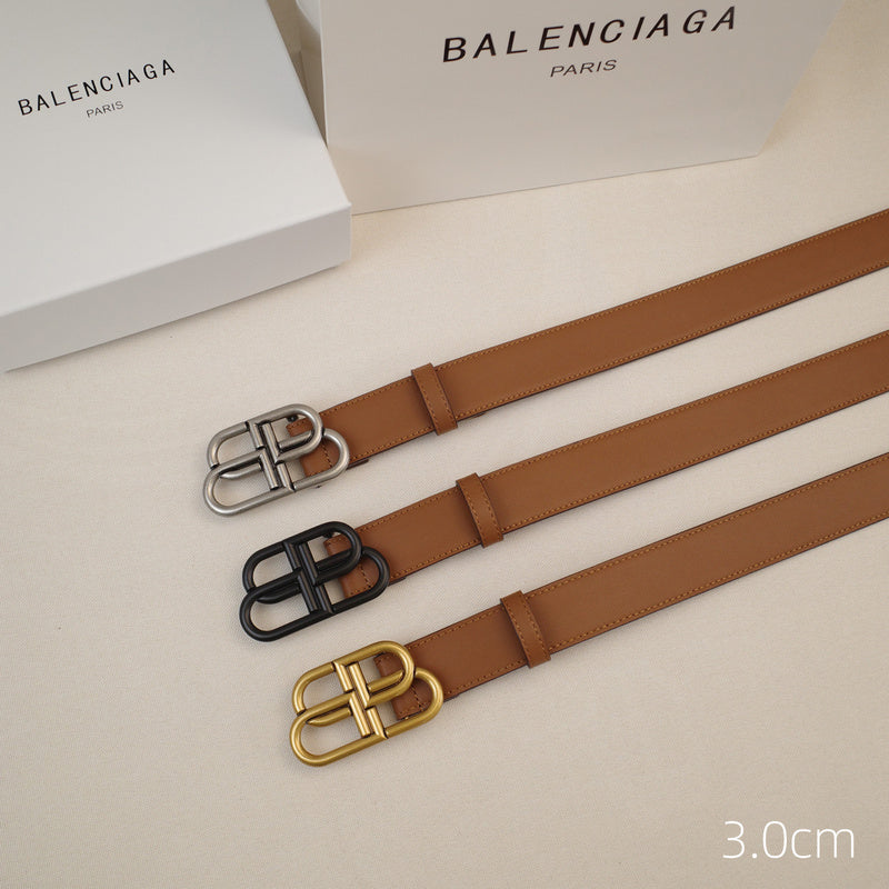 Balenciaga - 3.0cm Brown leather ZSB3001bb