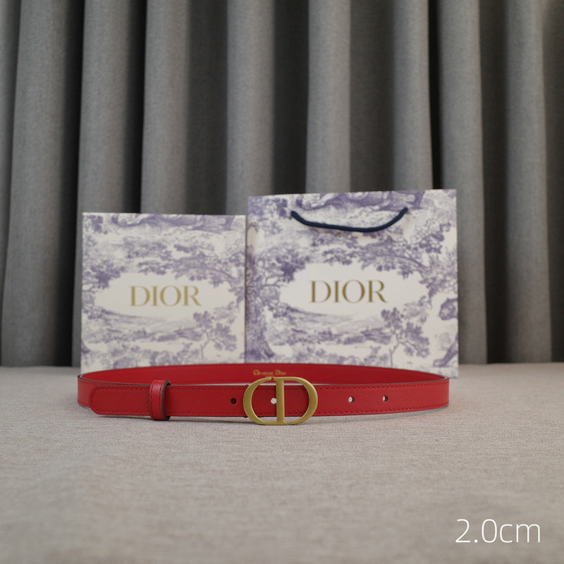Dior-CD logo-Brass antique gold button - red ZSB3003d