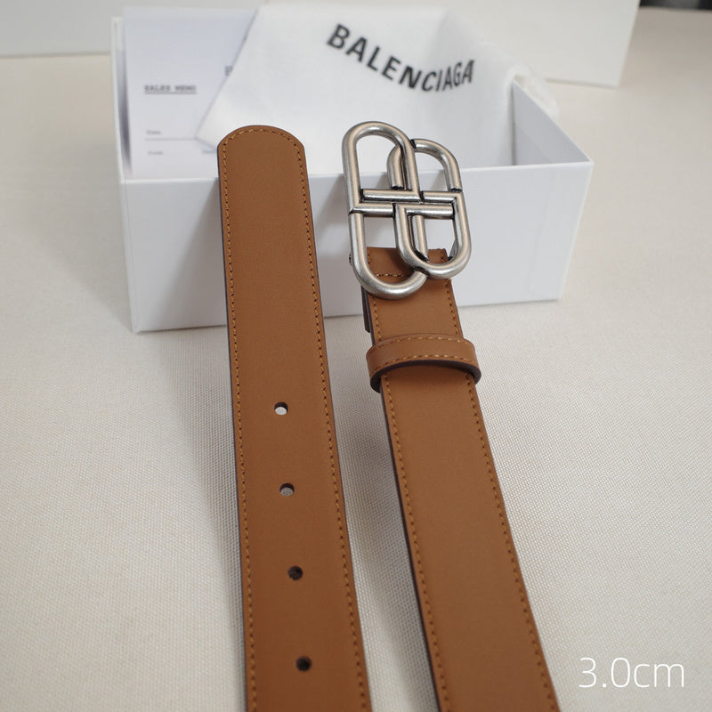Balenciaga - 3.0cm Brown leather ZSB3001bb