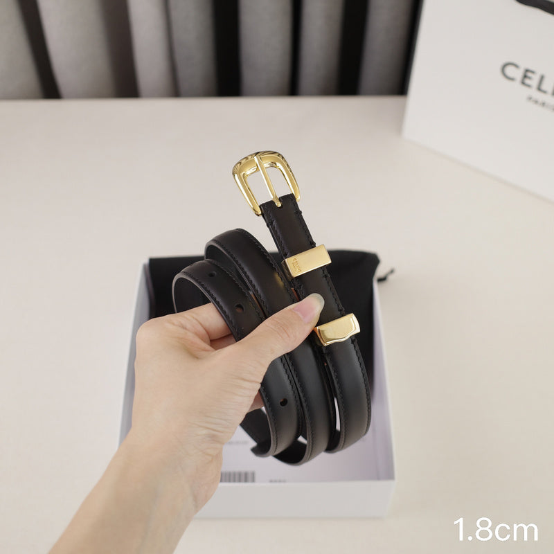 Celine - 2.5cm/1.8cm Bright gold Plain weave
