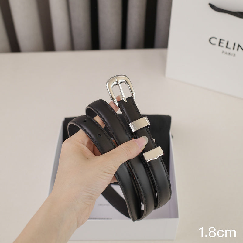 Celine - 2.5cm/1.8cm Bright silver Plain weave