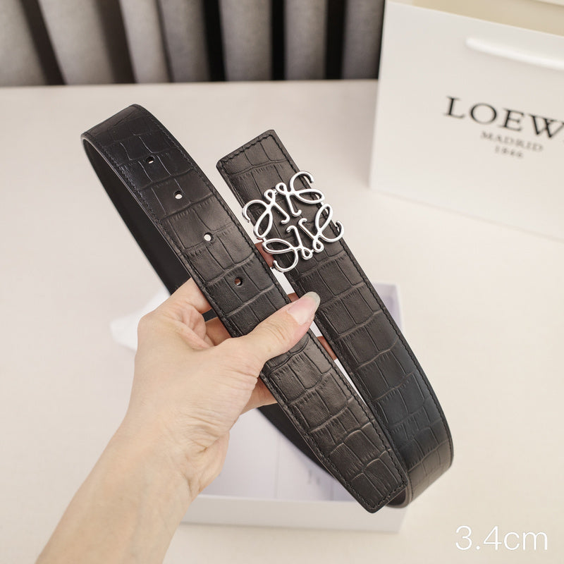 LOEWE - 3.8/3.4cm pebble grain Crocodile pattern