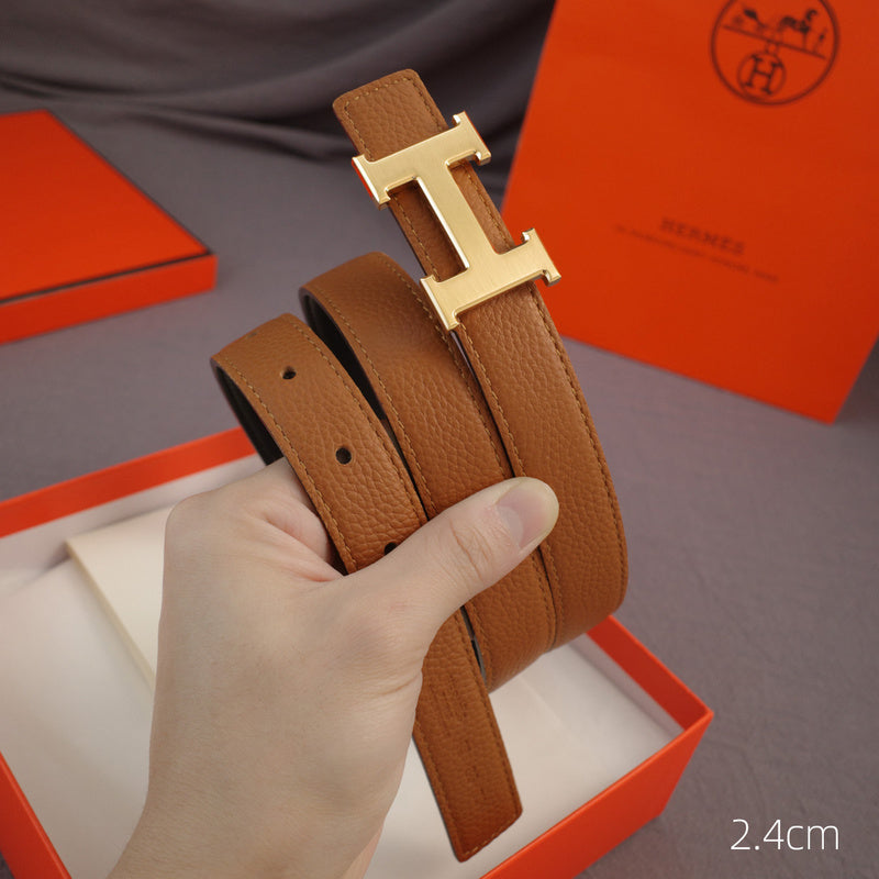 Hermes - 2.4cm classic H gold buckle