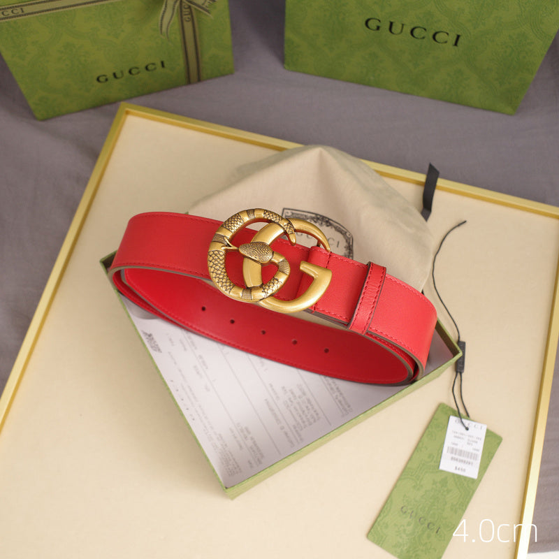 Gucci - 4.0cm G - snake belt buckle