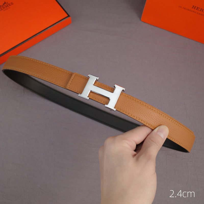 Hermes - 2.4cm classic H silver buckle