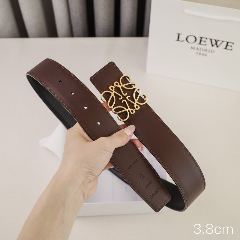 LOEWE - 3.8/3.4cm pebble grain Crocodile Plain weave