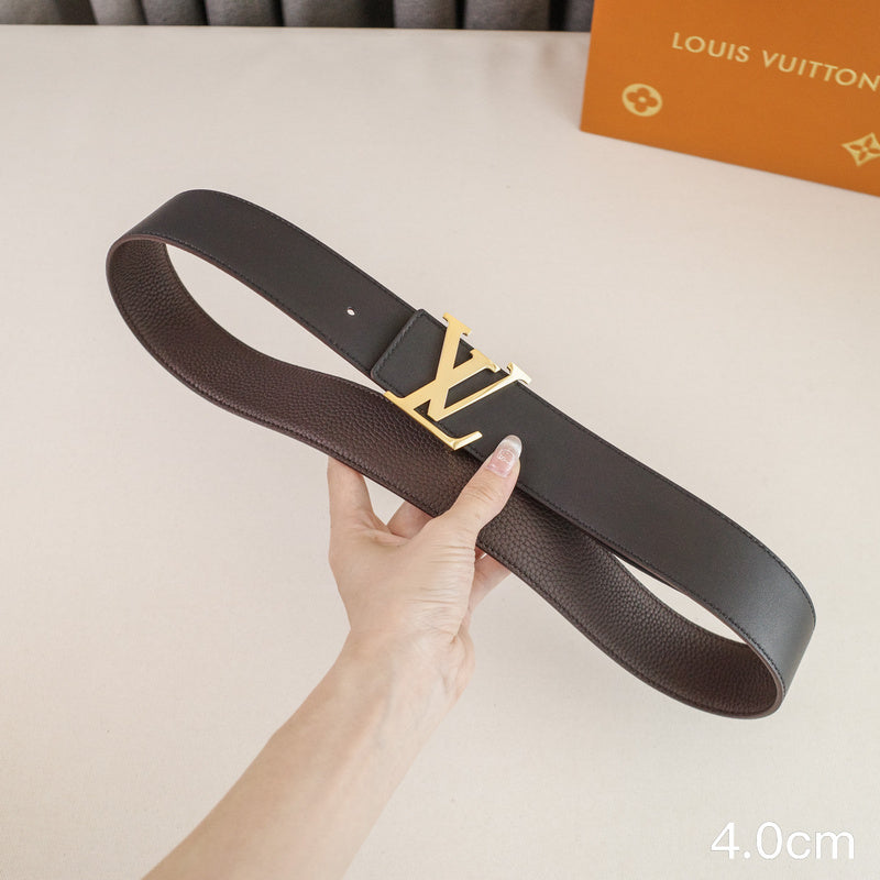 LV - Louis Vuitton- 4.0cm letter bright gold toggle - pebble grain 4023L