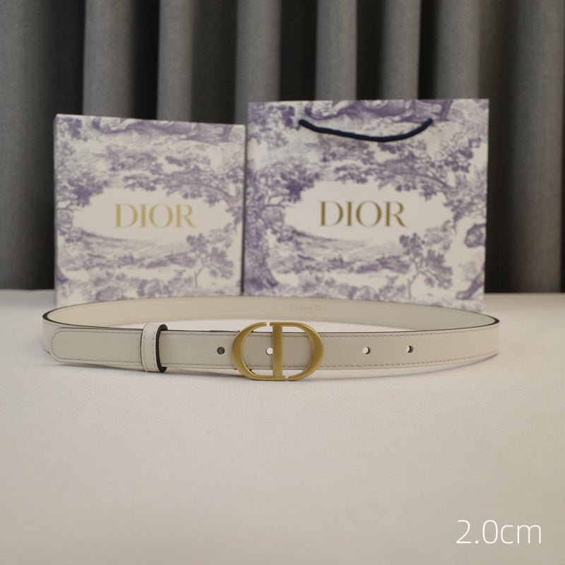 Dior-CD logo-Brass antique gold button - white ZSB3003d