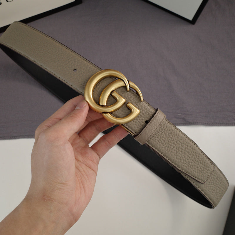 Gucci - Double G turn lock,top layer pebble grain,gray