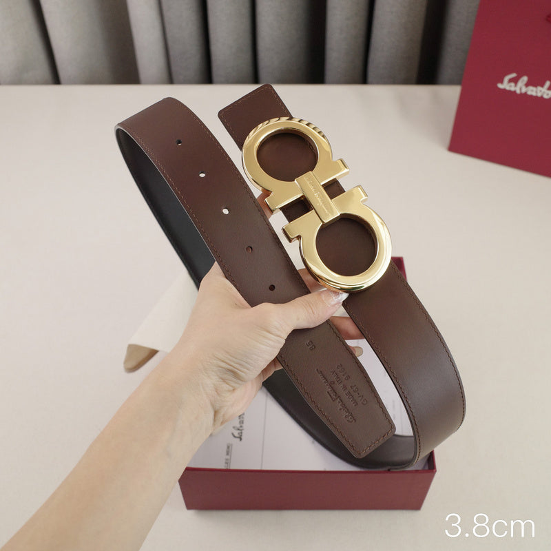 FERRAGAMO - 3.8cm large 8-shaped; oblique side plain weave 3831f