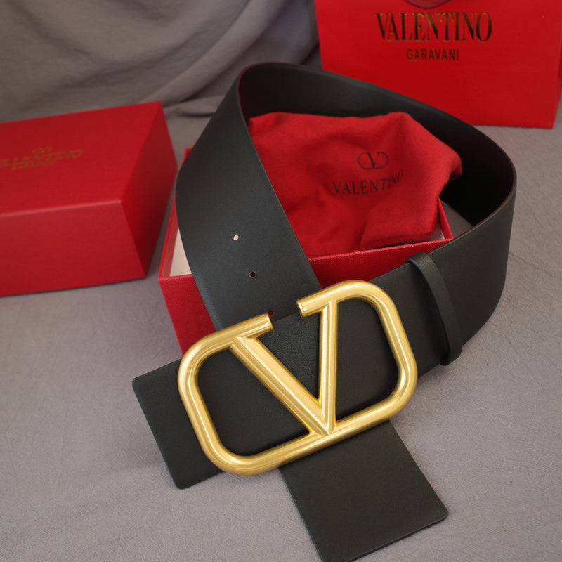 Valentino - Big V button - 7.0cm Gold belt buckle