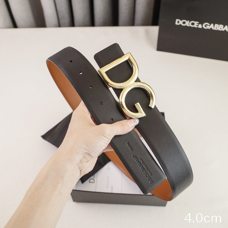Dolce&Gabbana- 4.0cm classic DG - wireless plain weave 4001dg ( Golden)