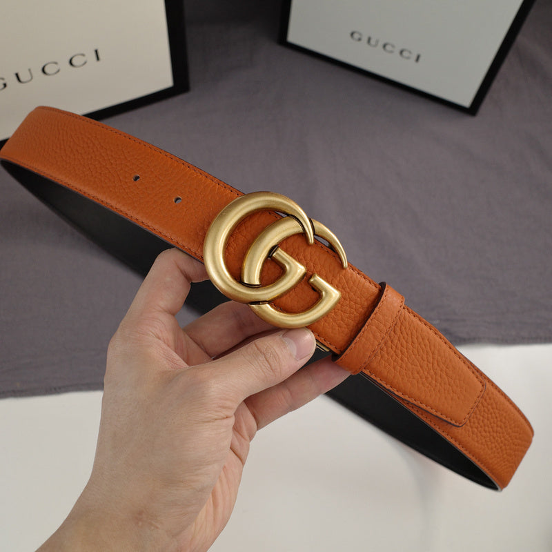 Gucci - Double G turn lock,top layer pebble grain,orange ZSB3803g