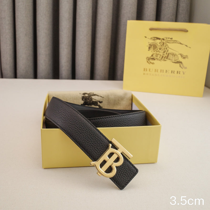 Burberry - 3.4cm - TB Black lychee grain