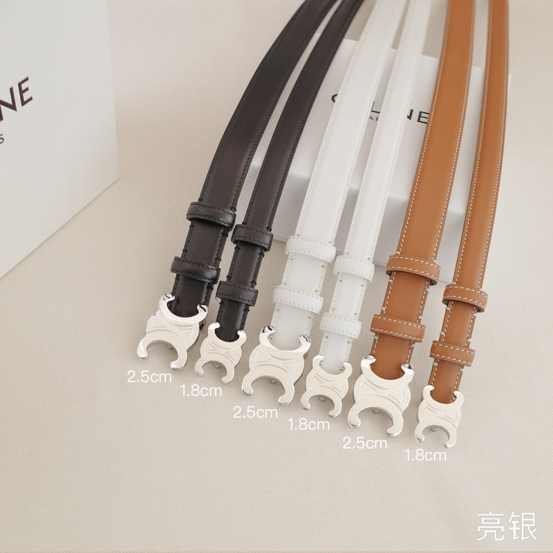 Celine - 2.5cm/1.8cm Bright silver