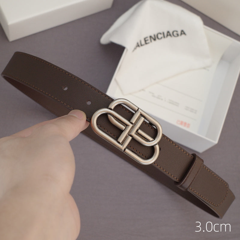 Balenciaga - 3.0cm coffee leather ZSB3001bb