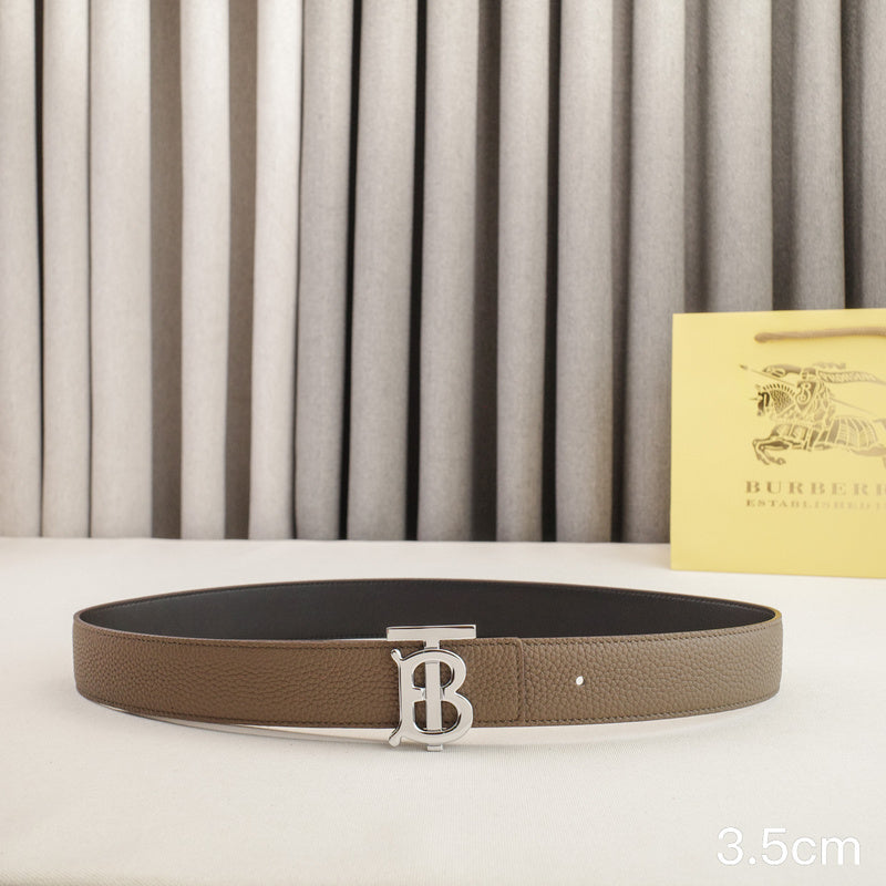Burberry - 3.4cm - TB light brown leather 3501b
