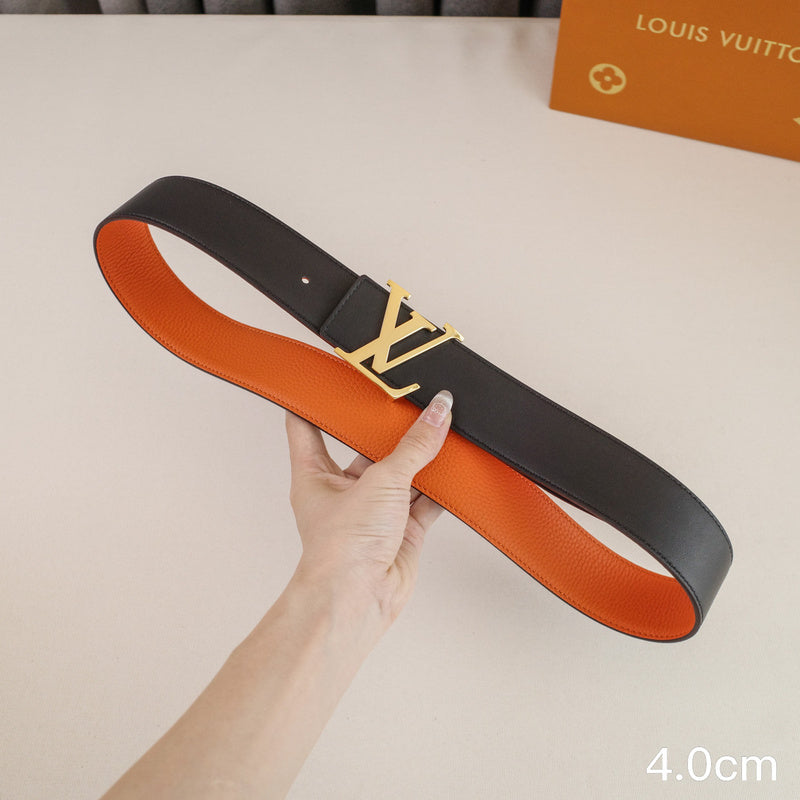 LV - Louis Vuitton- 4.0cm letter bright gold toggle - pebble grain 4023L