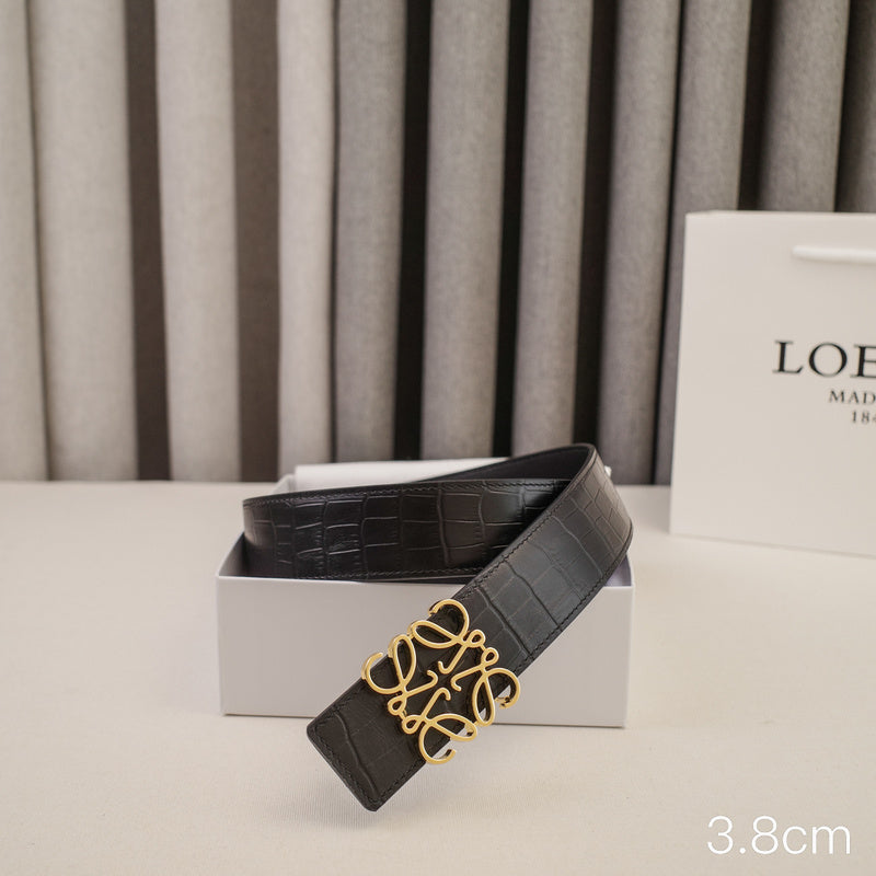 LOEWE - 3.8/3.4cm pebble grain Crocodile pattern