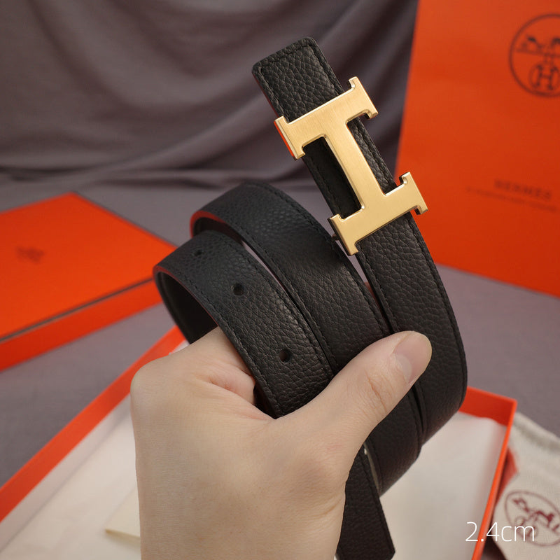 Hermes - 2.4cm classic H gold buckle