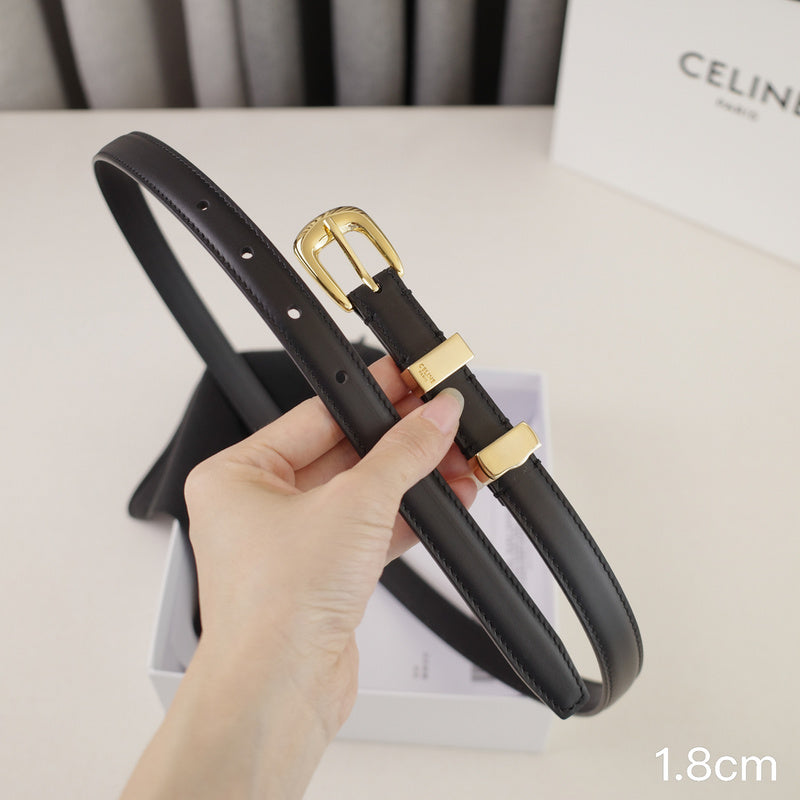 Celine - 2.5cm/1.8cm Bright gold Plain weave