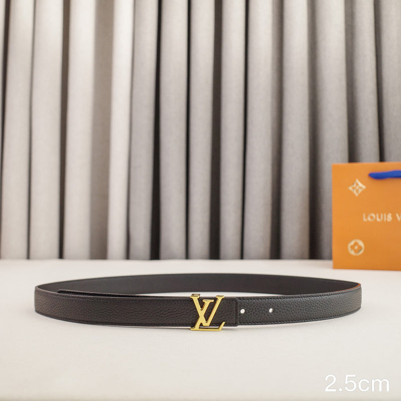 LV - Louis Vuitton -2.5cm letter gold hook - pebble grain 2511L
