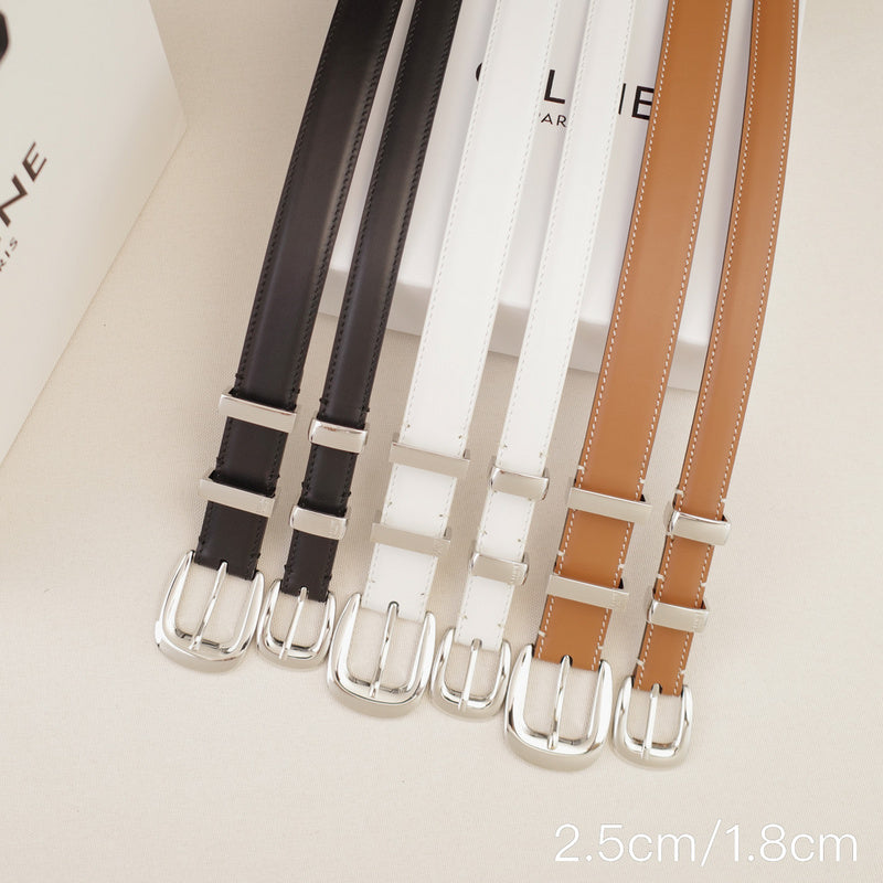 Celine - 2.5cm/1.8cm Bright silver