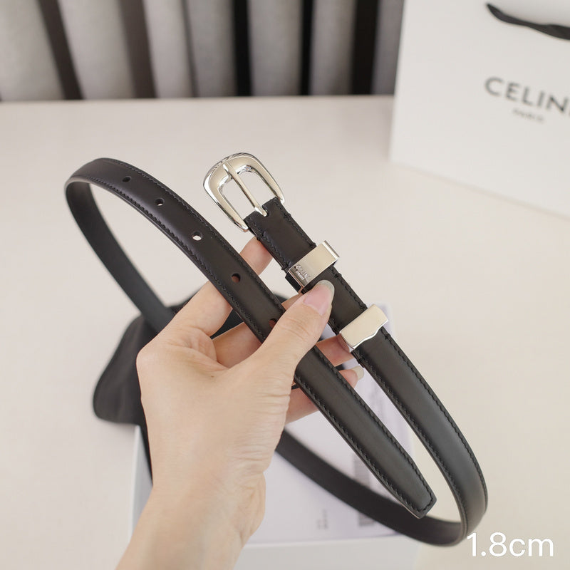 Celine - 2.5cm/1.8cm Bright silver Plain weave