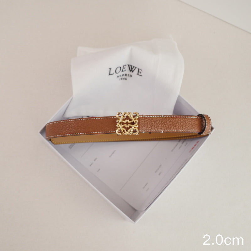 LOEWE - 3.2/2.0cm pebble grain brown