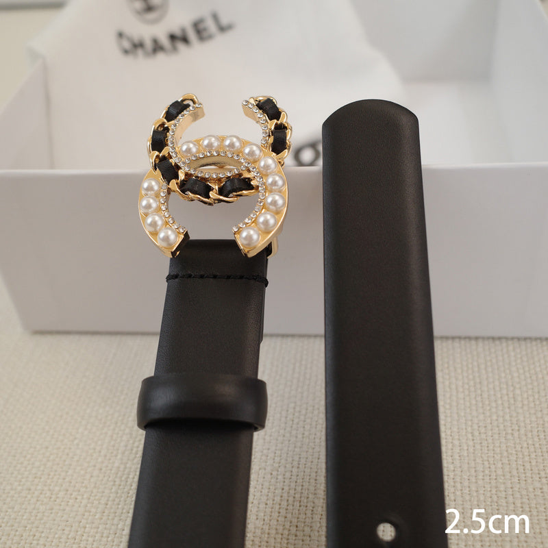 Chanel-2.5 Wearing leather pearls B2510L
