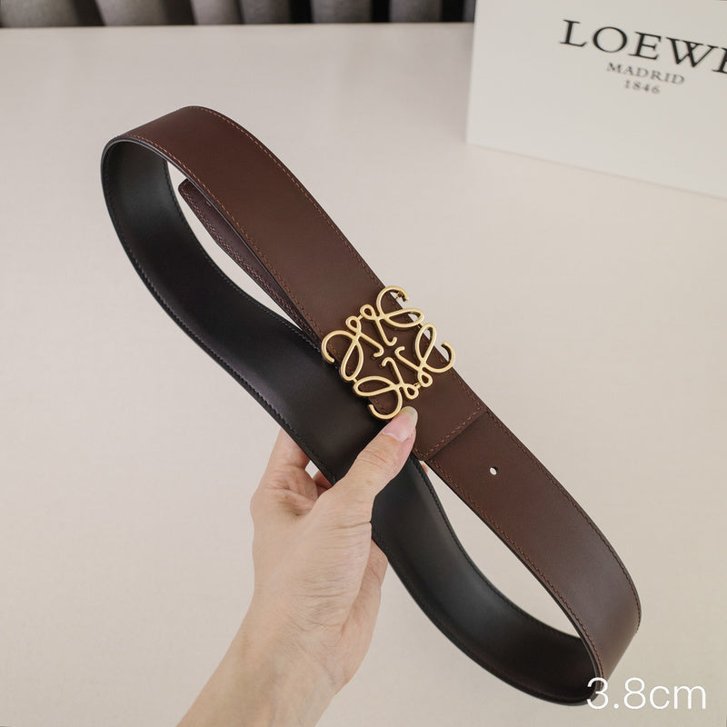 LOEWE - 3.8/3.4cm pebble grain Crocodile Plain weave