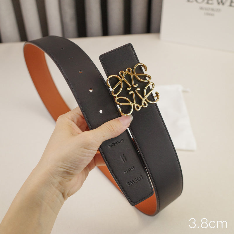 LOEWE - 3.8/3.4cm pebble grain brown