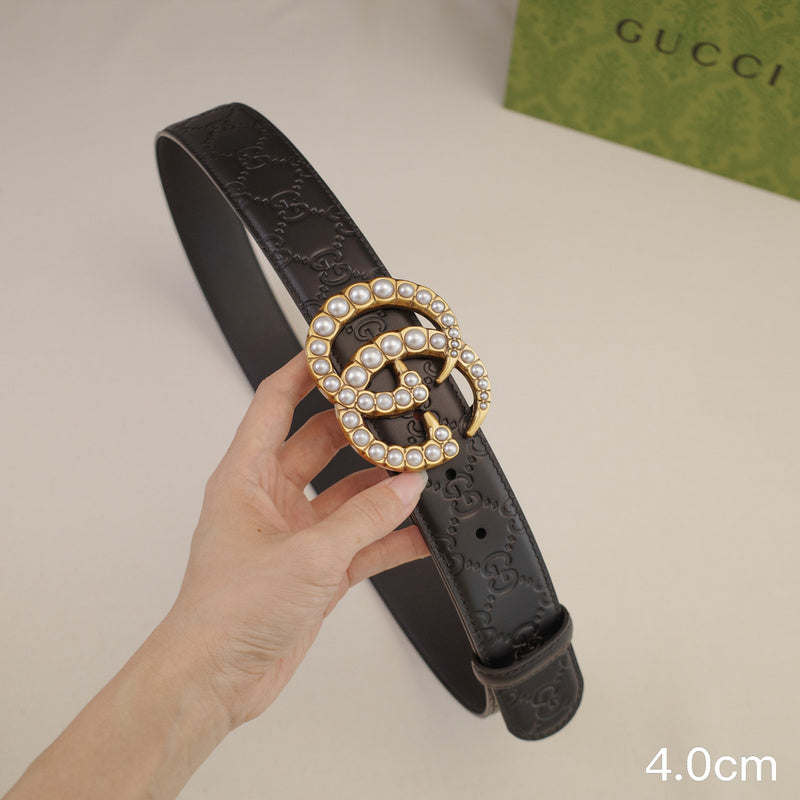 Gucci - 4.0cm G pearl - Slant side G 4029g