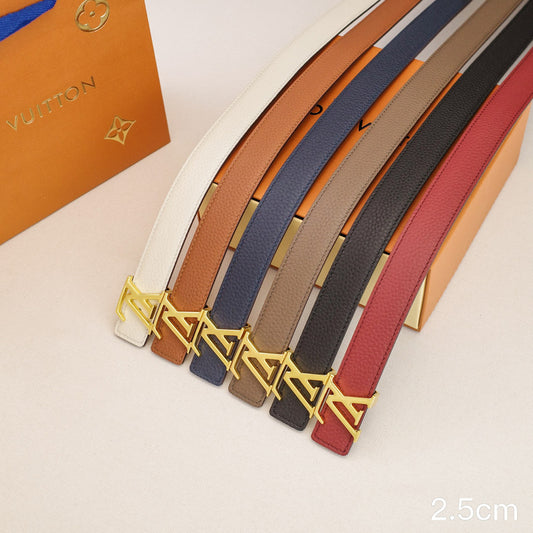 LV - Louis Vuitton -2.5cm letter gold hook - pebble grain 2511L