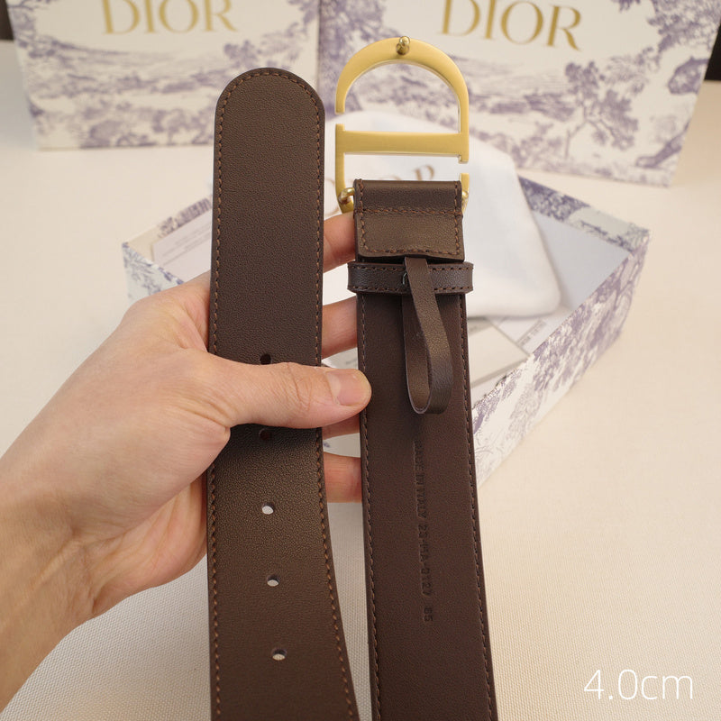 Dior-CD logo-Brass antique gold button - coffee ZSB3003d