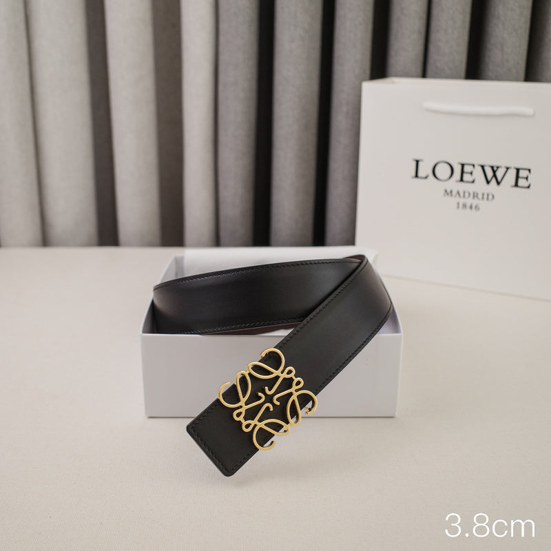 LOEWE - 3.8/3.4cm pebble grain Crocodile Plain weave
