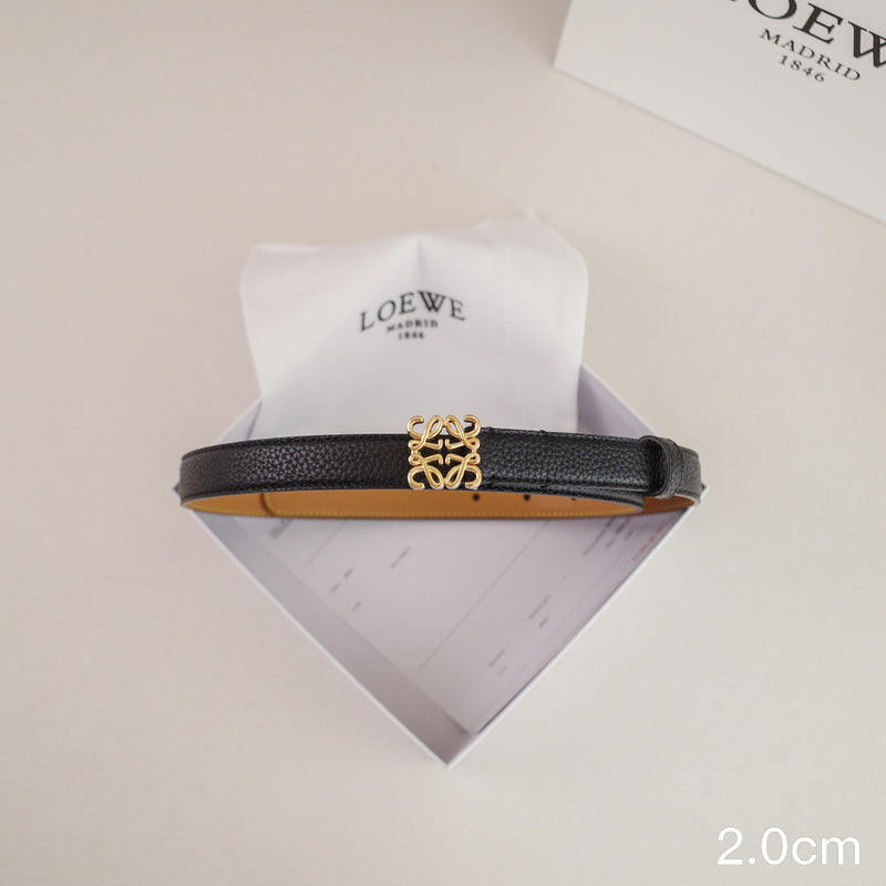 LOEWE - 3.2/2.0cm pebble grain black