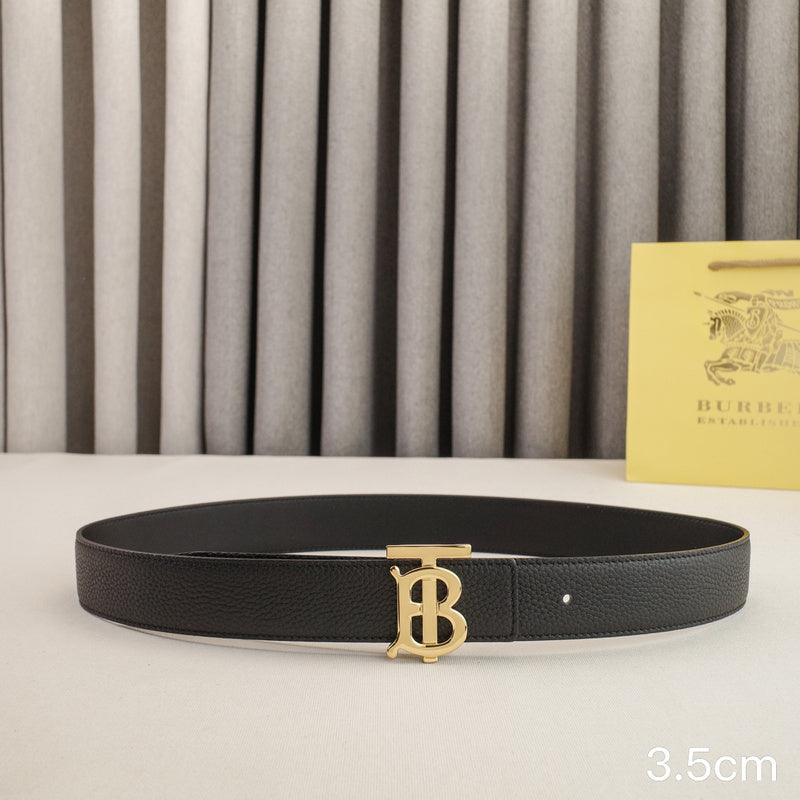 Burberry - 3.4cm - TB Black lychee grain