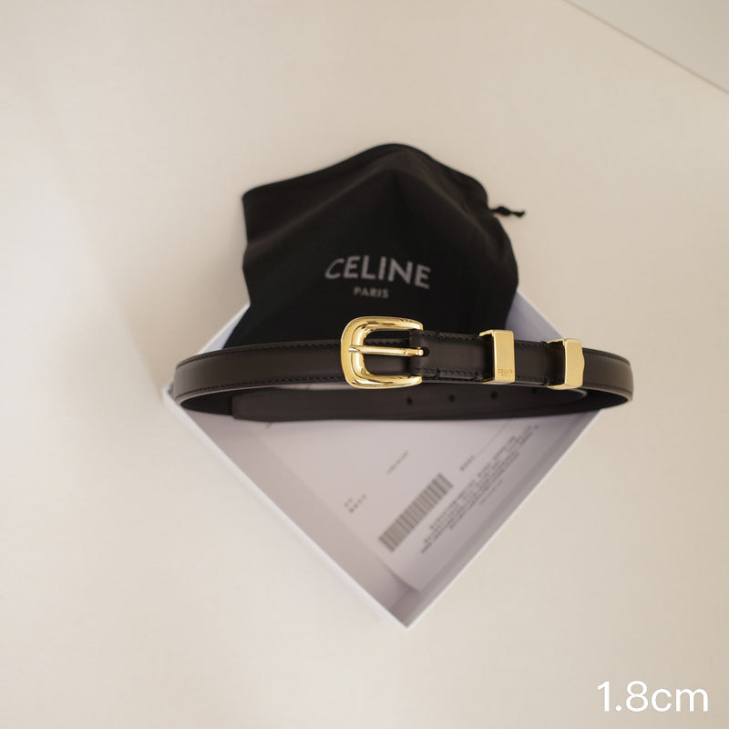 Celine - 2.5cm/1.8cm Bright gold Plain weave