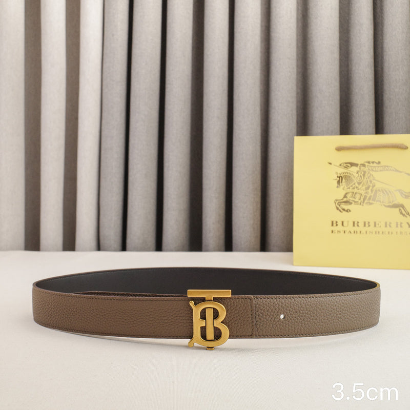 Burberry - 3.4cm - TB light brown leather 3501b